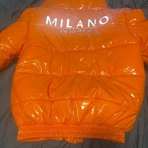Orange UNISEX Milano xxs El.puffer coat NEW*